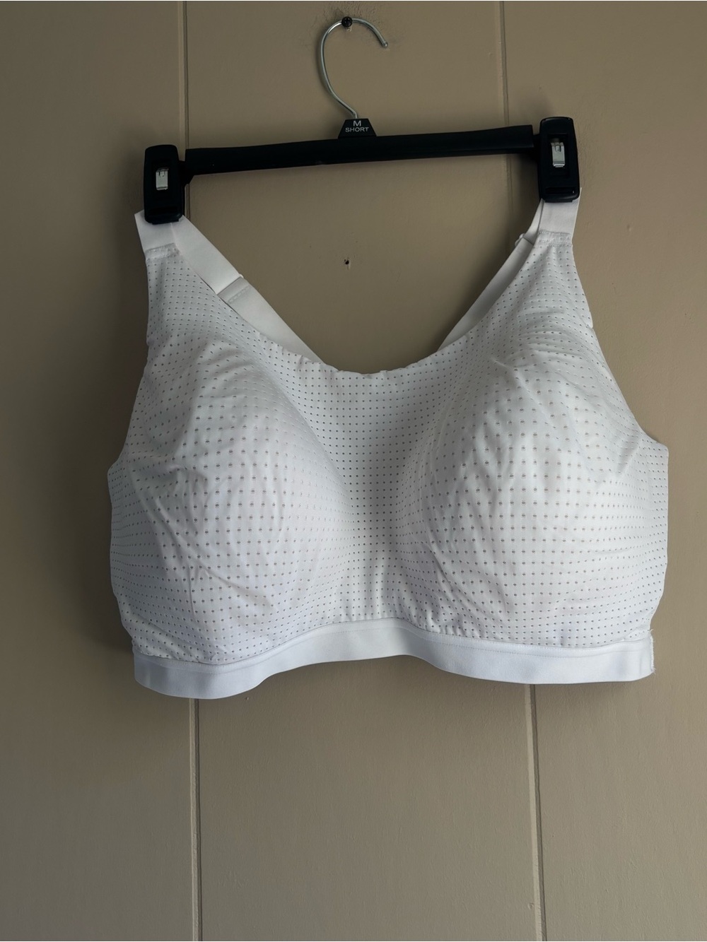 VSX Victoria’s Secret Sport Bra White Mesh Cutout 40DDD High Impact Wireless